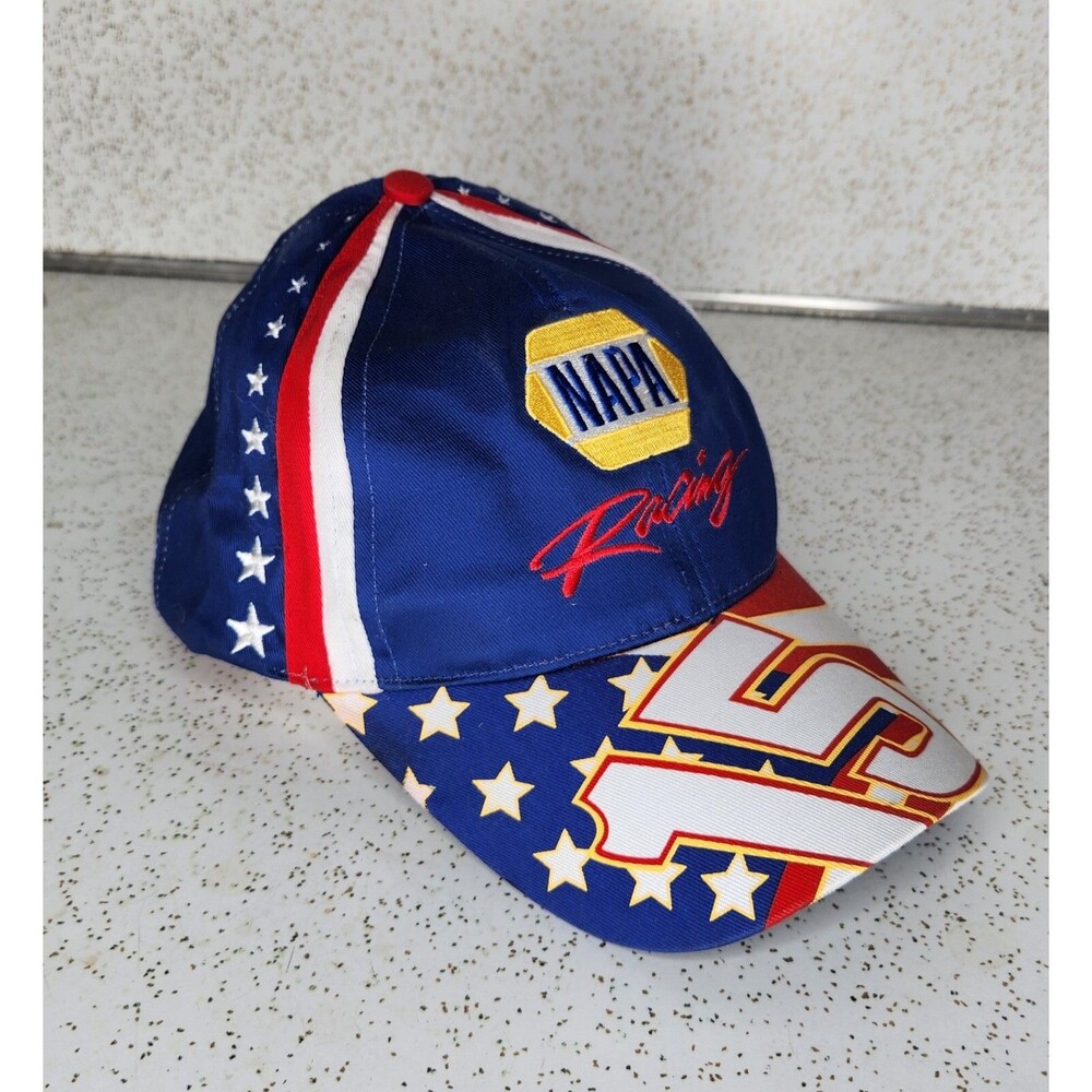 NAPA Racing 15 Michael Waltrip Stars Stripes American Flag Strapback Hat Cap